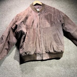 Pelle Cuir Bomber Jacket Vintage 100% Genuine Leather size L